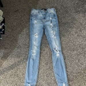 long ripped skinny jeans